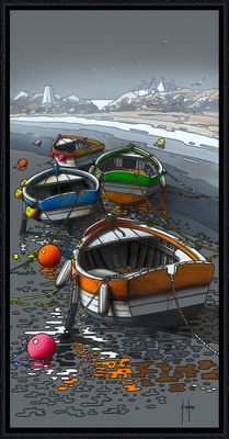 Image encadrée Alain COADOU MER AC0988 50X100