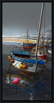 Image encadrée Alain COADOU MER AC0989 50X100