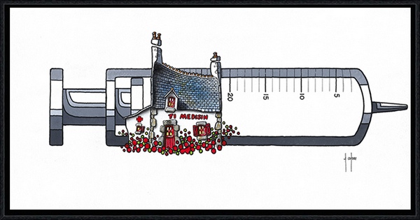 Image encadrée Alain COADOU INCLASSABLE AC0993 Ti medisin 50X100