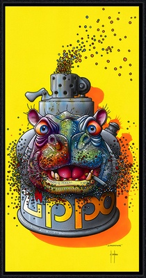 Image encadrée Alain COADOU ANIMAUX AC0994 Zippopotame 50X100