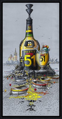 Image encadrée Alain COADOU  AC1003 Cardinale Sud 30X60