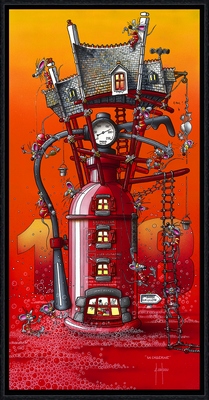 Image encadrée Alain COADOU  La caserne 50X100