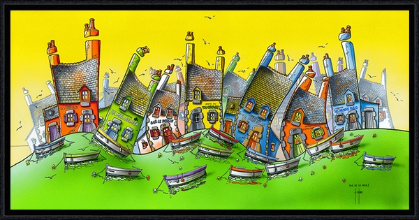 Image encadrée Alain COADOU PAYSAGE Rue de la houle 50X100