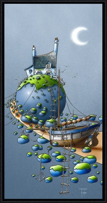 Image encadrée Alain COADOU PAYSAGE escale 30X60