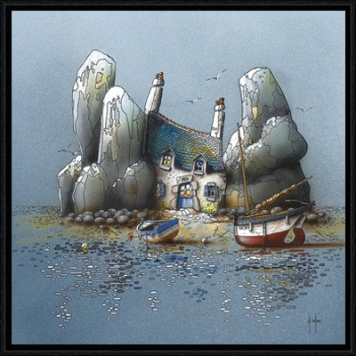 Image encadrée Alain COADOU PAYSAGE Plougrescant 20X20