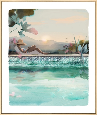Digigraphie encadrée PAYSAGE En Cevennes 85X100