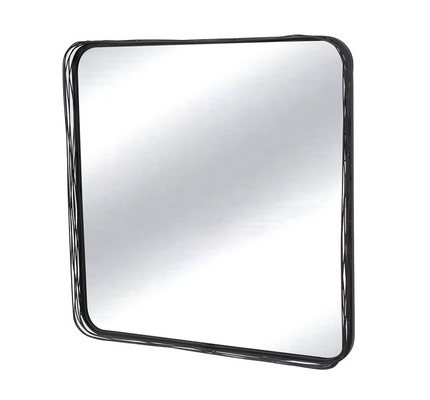 Miroir déco ORIGINAL Miroir filaire métal fin carré noir 80X80