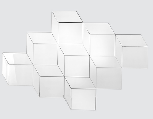 Miroir déco ORIGINAL Miroir biseauté cube tetris 121X95