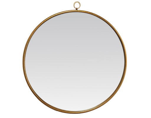 Miroir déco ROND Miroir rond doré accroche 80X80