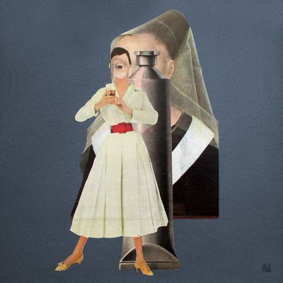 Decoplex ABSTRAIT Dp White Dress  - Marian Williams 100X100