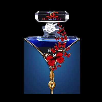 Plexi premium PARFUM Red Butterfly, Kherroubi 100X100