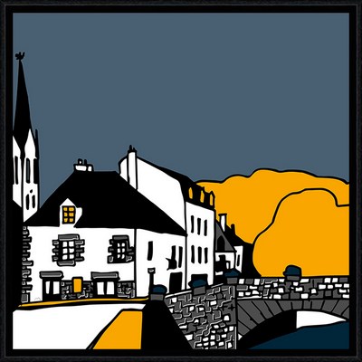 Image encadrée Marine THAËRON PAYSAGE Rue du port 40X40