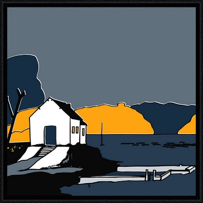 Image encadrée Marine THAËRON PAYSAGE Chantier Belon 40X40