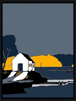 Image encadrée Marine THAËRON PAYSAGE Chantier Belon 30X40