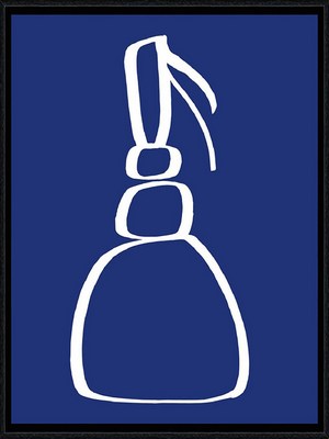 Image encadrée Marine THAËRON FIGURATIF Bigoudène bleue 30X40