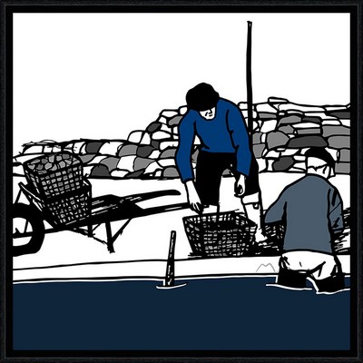 Image encadrée Marine THAËRON MER Ostré 2 40X40