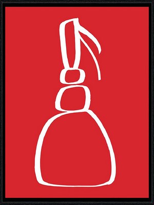 Image encadrée Marine THAËRON FIGURATIF Bigoudène rouge 30X40