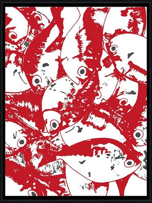 Image encadrée Marine THAËRON ANIMAUX Daurades rouge 30X40