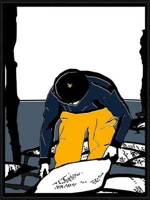 Image encadrée Marine THAËRON FIGURATIF Ostré 3 30X40