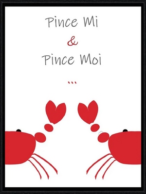 Image encadrée Marine THAËRON ANIMAUX Pince Mi... rouge 30X40