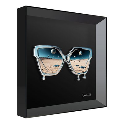 Vitrine Relief FIGURATIF Desert Noir Kalu Nr, Caroline.S 30X30