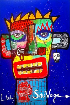 Plexi premium FIGURATIF Sauvages B , MARTINE LE BIDAN 80X120