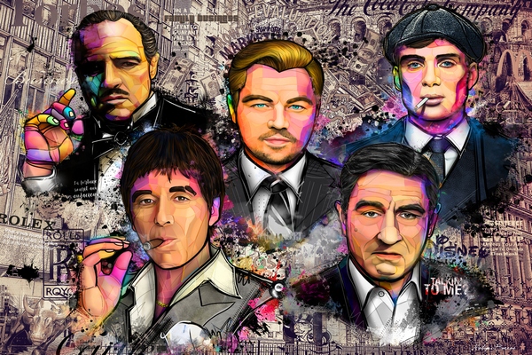 Plexi premium FIGURATIF Business Family Melvyn BARROS 100X150