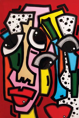 Plexi premium ABSTRAIT Les Yeux En Eventail , ROSY CRIBEILLET 80X120