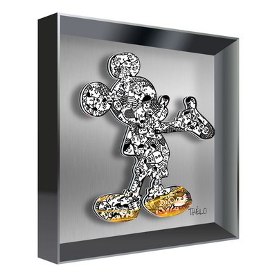 Vitrine Relief FIGURATIF Happy Mickey Kal G THELO 30X30