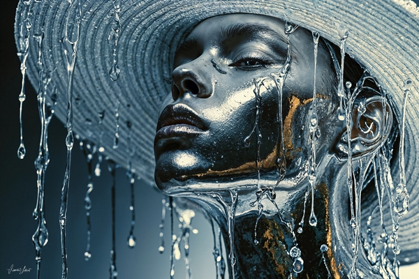 Plexi premium FIGURATIF Mirage Blue Vincent LEBRET 100X150