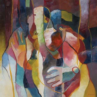 Plexi premium FIGURATIF Le père la fille et la promesse 90X90
