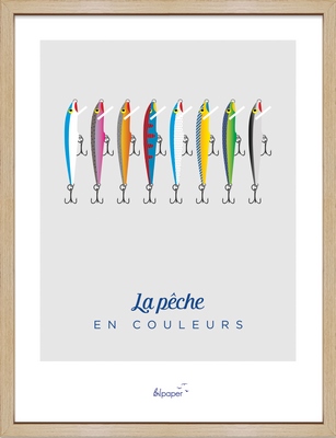  MER La pêche en couleurs Lica chêne PO-PEC-01 30X40