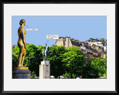 Reproduction encadrée URBAIN TU AS VU 40X50