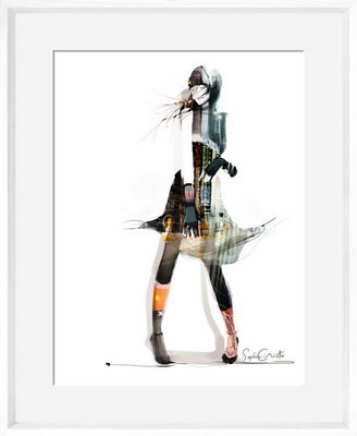 Digigraphie encadrée FIGURATIF URBAN GIRL 06 40X50