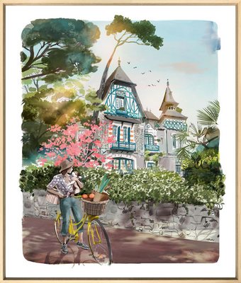 Digigraphie encadrée FIGURATIF UNE VILLA À LA BAULE 85X100