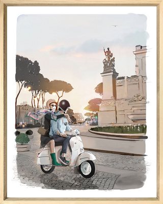 Digigraphie encadrée URBAIN Vita romana 40X50