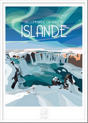 REGIONAL Image Islande La Loutre encadrée avec cadre lica blanc 42X59.4 42X59.4