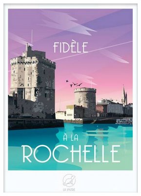  REGIONAL Image La Rochelle La Loutre encadrée avec cadre lica blanc 42X59.4 42X59.4