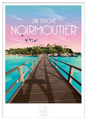  REGIONAL Image Noirmoutier La Loutre encadrée avec cadre lica blanc 42X59.4 42X59.4