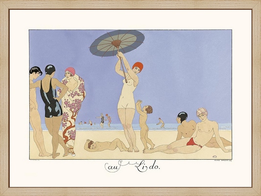 Laminage encadré FIGURATIF Au lido 18X24