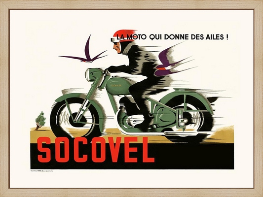 Laminage encadré VEHICULE Moto Socovel 24X30