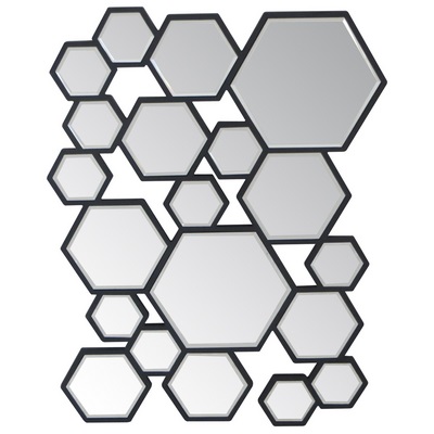 Miroir déco ORIGINAL Miroir gris léa multi hexagone 60X80