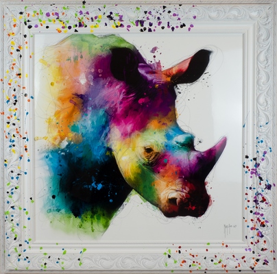 Tableau ANIMAUX Rhinoceros 90X90