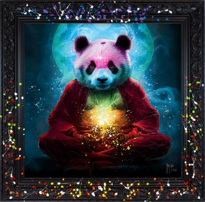 Tableau ANIMAUX Samadhi panda 90X90