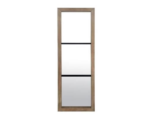 Miroir déco NATUREL Miroir rectangulaire industriel métal et bois 50X150