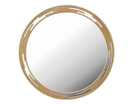 Miroir déco ROND Miroir rond metal dore 80X80