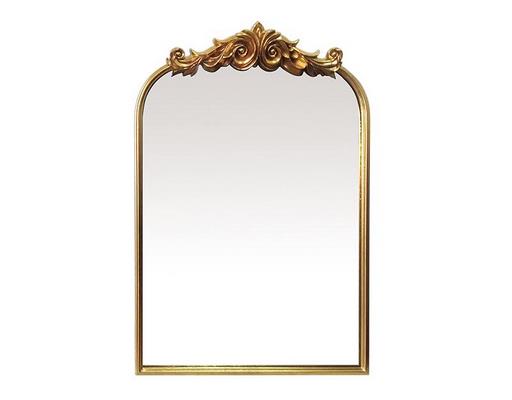 Miroir déco ORIGINAL Miroir orné avec fronton doré 60X90