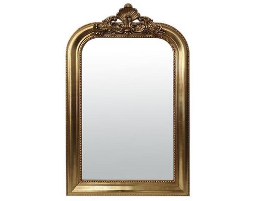 Miroir déco CLASSIQUE Miroir doré avec fronton 66X110