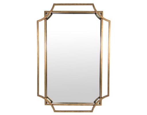 Miroir déco DORE Miroir metal dore art deco 60X90