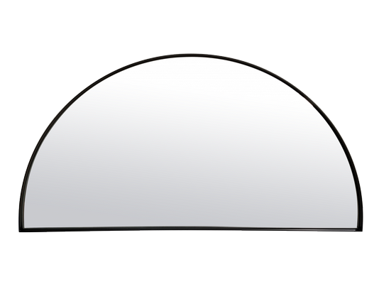 Miroir déco ORIGINAL Miroir fin noir demi cercle 50X100